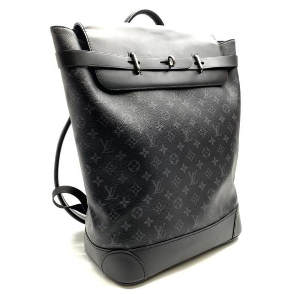 Louis Vuitton Steamer Backpack Rucksack Monogram Eclipse Black - Picture 2 of 7